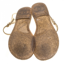 Chanel Beige Jelly Camellia Flower Sandals Size 39