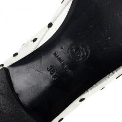 مملوكة مسبقًا Chanel CC Mesh Bow Ballet Flats Size 38.5