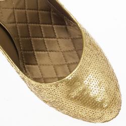 مملوكة مسبقًا Chanel Gold Sequins Pumps Size 40