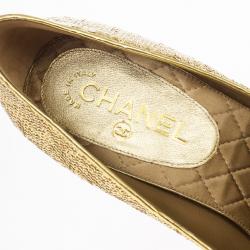 مملوكة مسبقًا Chanel Gold Sequins Pumps Size 40