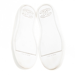 Pre Owned حذاء رياضي شانيل نعل سميك متيرز دارت 2017 باريس كوزموبوليت كولكشن مطاط وقطيفة مقاس 36