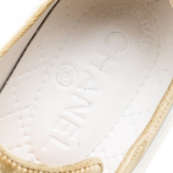 Pre Owned حذاء رياضي شانيل نعل سميك متيرز دارت 2017 باريس كوزموبوليت كولكشن مطاط وقطيفة مقاس 36