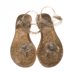 Pre Owned صندل شانيل زهرة كاميليا جيلي بيج مقاس 39