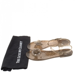 Pre Owned صندل شانيل زهرة كاميليا جيلي بيج مقاس 39