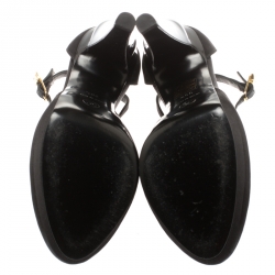 Chanel Black Satin Studded T-Strap Mary Jane Pumps Size 39.5