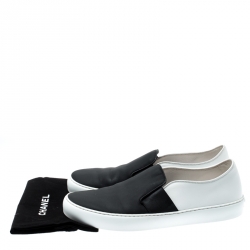 Pre Owned حذاء رياضي شانيل سليب أون جلد مونوكروم مقاس 42