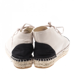 Pre Owned حذاء رياضي شانيل بجلد بيج CC واسبادريه مقاس 38