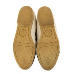 Pre Owned Chanel Black &amp; White CC Espadrilles Size 37