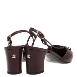 Chanel Two Tone Leather And Satin Pointed Toe Slingback Sandals Size 40