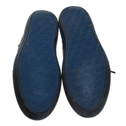 Pre Owned Chanel Black Quilted Nylon and Leather CC Low Top Sneaker Size 38