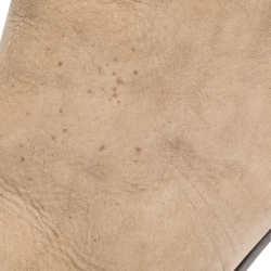 مملوكة مسبقًا حذاء بوت كاحل شانيل مزين بشعار الماركة سي سي جلد و نوبوك بيج مقاس 39.5