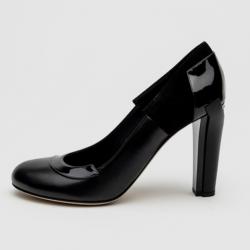 Pre Owned Chanel Black Leather Pumps Size 40