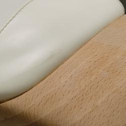 مملوكة مسبقًا Chanel White and Black Wooden Platform Sandals Size 40.5