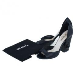 Pre Owned Chanel Black Python D’orsay Pumps Size 38