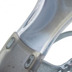 مملوكة مسبقًا Chanel Silver Camellia Jelly Sandals Size 38