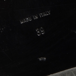 مملوكة مسبقًا Chanel Black Leather And CC Velcro Espadrille Flat Sandals Size 39