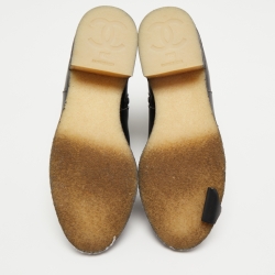 مملوكة مسبقًا Chanel Black Leather Ankle Boots Size 39