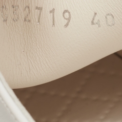 Pre Owned Chanel White Leather CC Low Top Sneakers Size 40 