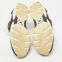 Pre Owned Chanel Black/Grey Suede and Leather CC Sneakers Size39