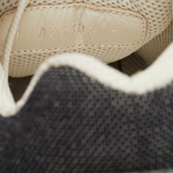 Pre Owned Chanel Black/Grey Suede and Leather CC Sneakers Size39