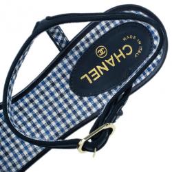 مملوكة مسبقًا صندل شانيل جلد كاميلا أسود مقاس 39