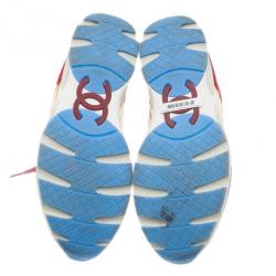 مملوكة مسبقًا حذاء رياضي خفيف شانيل جلد وتويد مقاس 40