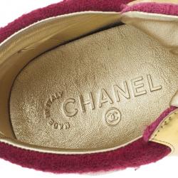 مملوكة مسبقًا حذاء رياضي خفيف شانيل جلد وتويد مقاس 40