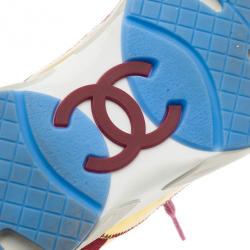 مملوكة مسبقًا حذاء رياضي خفيف شانيل جلد وتويد مقاس 40