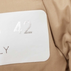 مملوكة مسبقًا Chanel Beige Suede and Fabric CC High Top Sneakers Size 42