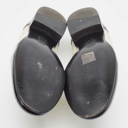 Chanel Black/White Patent Interlocking Logo Oxfords Size 38.5