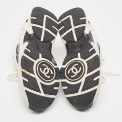 مملوكة مسبقًا Chanel Multicolor Suede and Leather CC Low Top Sneakers Size 39