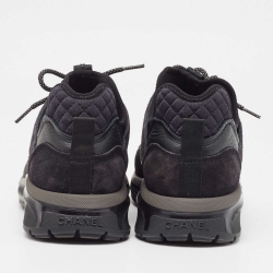 مملوكة مسبقًا Chanel Black Nubuck and Mesh CC Interlocking CC Logo Sneakers Size 39