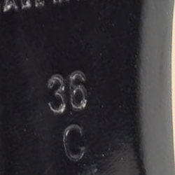 Pre Owned Chanel Beige/Black Beige/Black Leather and Canvas Slingback Pumps Size 36    