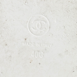 Pre Owned Chanel Cream Tweed Fabric Dad Sandals Size 40