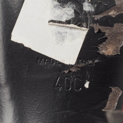 Pre Owned Chanel Red Suede Open Toe CC Heel Ankle Strap Sandals Size 40