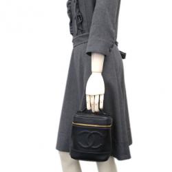Pre Owned Chanel Black Caviar Vanity Bag
