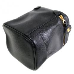 Pre Owned Chanel Black Caviar Vanity Bag