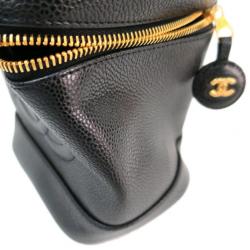 Pre Owned Chanel Black Caviar Vanity Bag