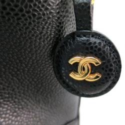 Pre Owned Chanel Black Caviar Vanity Bag