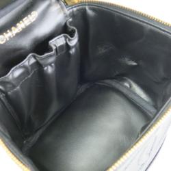 Pre Owned Chanel Black Caviar Vanity Bag