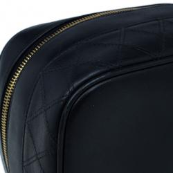 مملوكة مسبقًا Chanel Black Lambskin Leather Vanity Bag