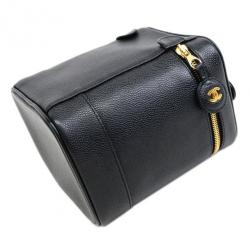 مملوكة مسبقًا Chanel Black Caviar Leather Vanity Case