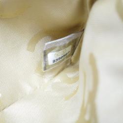 Pre Owned Chanel Beige Lambskin Cambon Pouch