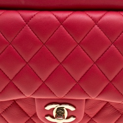 Pre Owned Chanel Red Quilted Leather Small Seoul Backpack