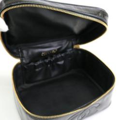 Pre Owned Chanel Black Patent East West Vanity Bag