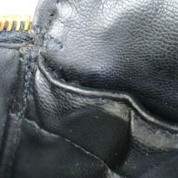 Pre Owned Chanel Black Patent East West Vanity Bag