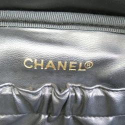 Pre Owned Chanel Black Patent East West Vanity Bag
