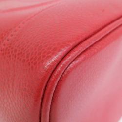 Pre Owned Chanel Red Caviar Vanity Bag