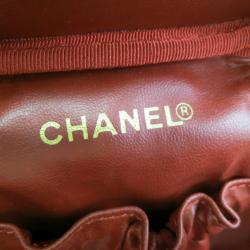 Pre Owned Chanel Red Caviar Vanity Bag