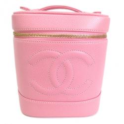 Pre Owned Chanel Pink Caviar Vanity Bag
